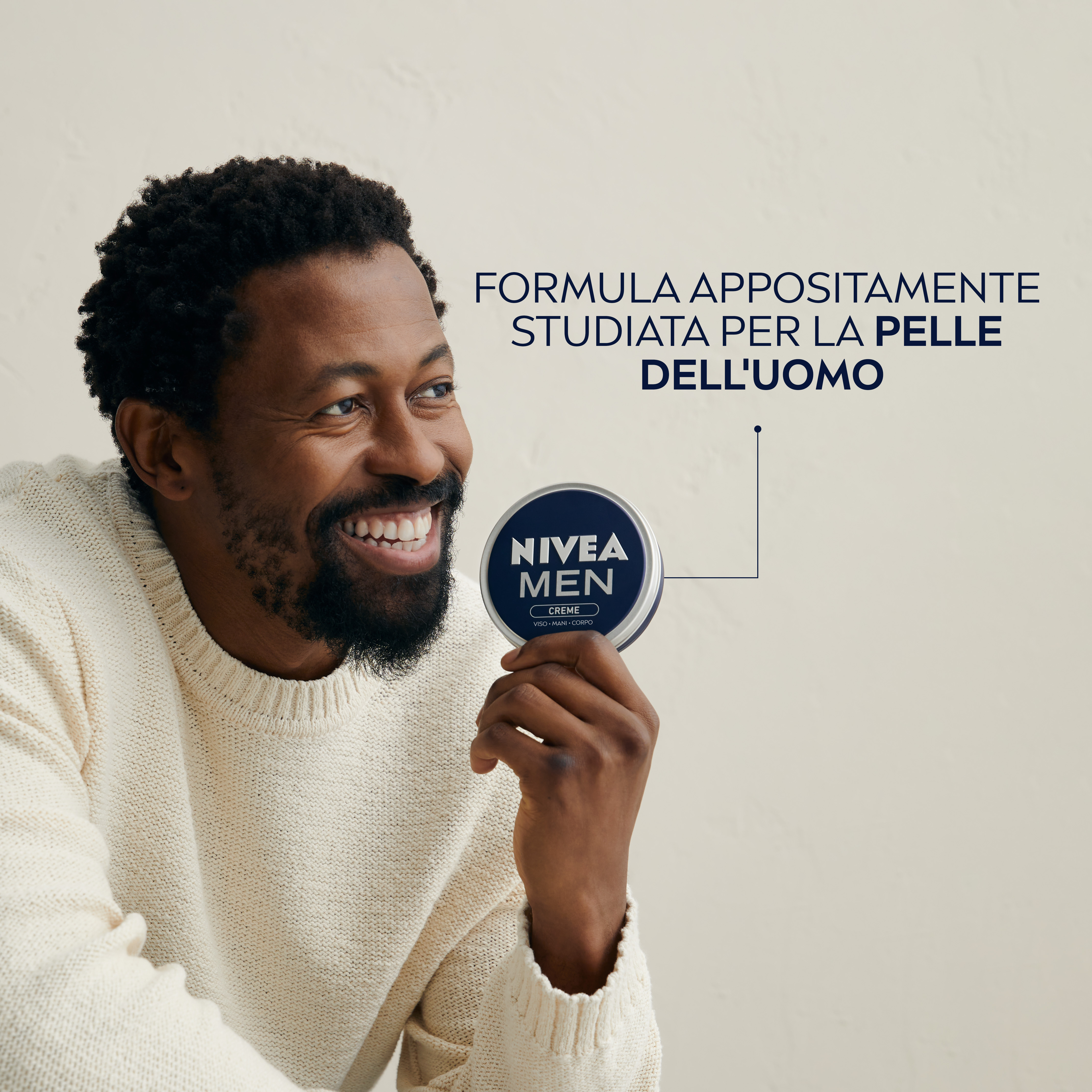 Nivea Men Creme Crema Idratante Uomo 150 ml, Crema multiuso per la cura uomo di viso, corpo e mani