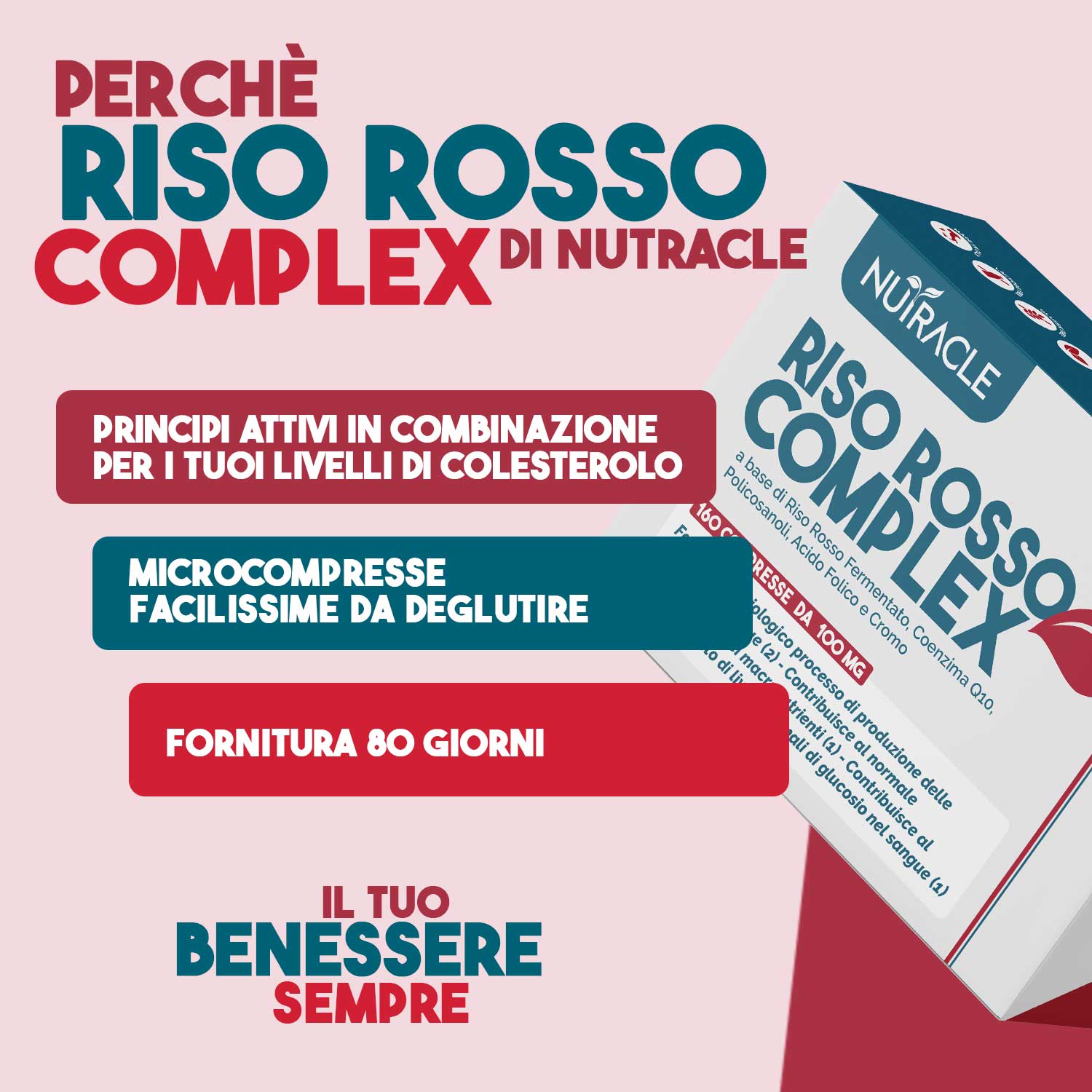 Nutracle Riso Rosso Complex 160 Compresse - Integratore Per Il Colesterolo