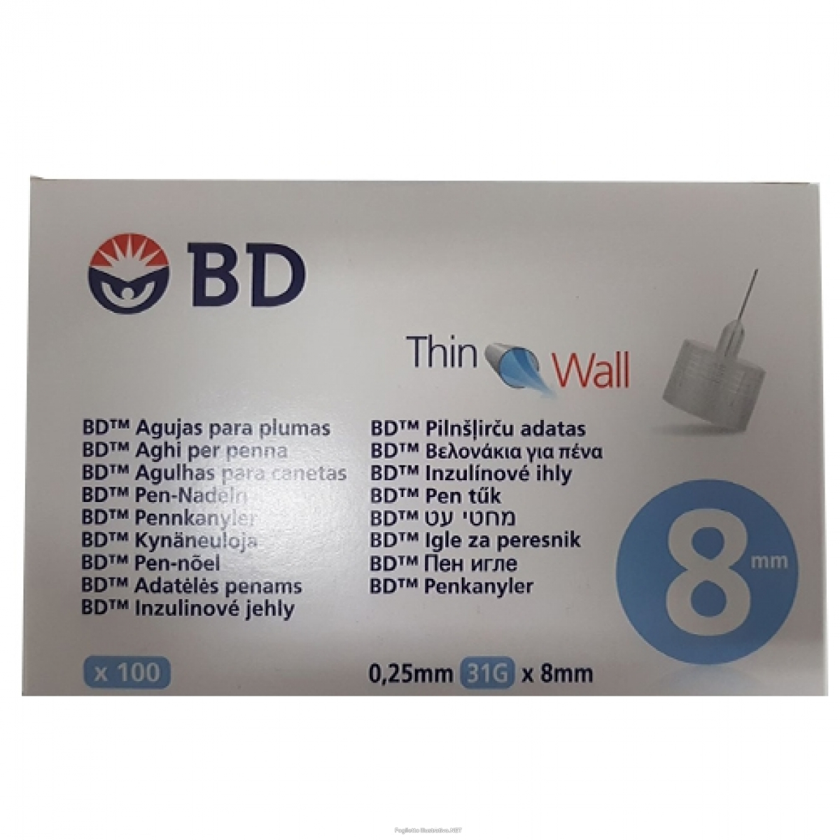 AGO THINWALL BD G31 8MM 100PZ