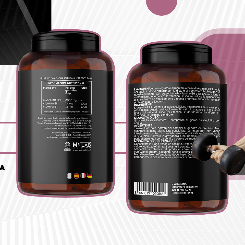 T-Rex Integratori L-Arginina 120 Compresse - Integratore Di L-Arginina HCL