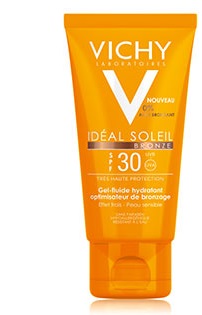 Vichy Idéal Soleil Gel Bronze SPF 30 Ottimizzatore di Abbronzatura Protezione Viso Corpo 50 ml