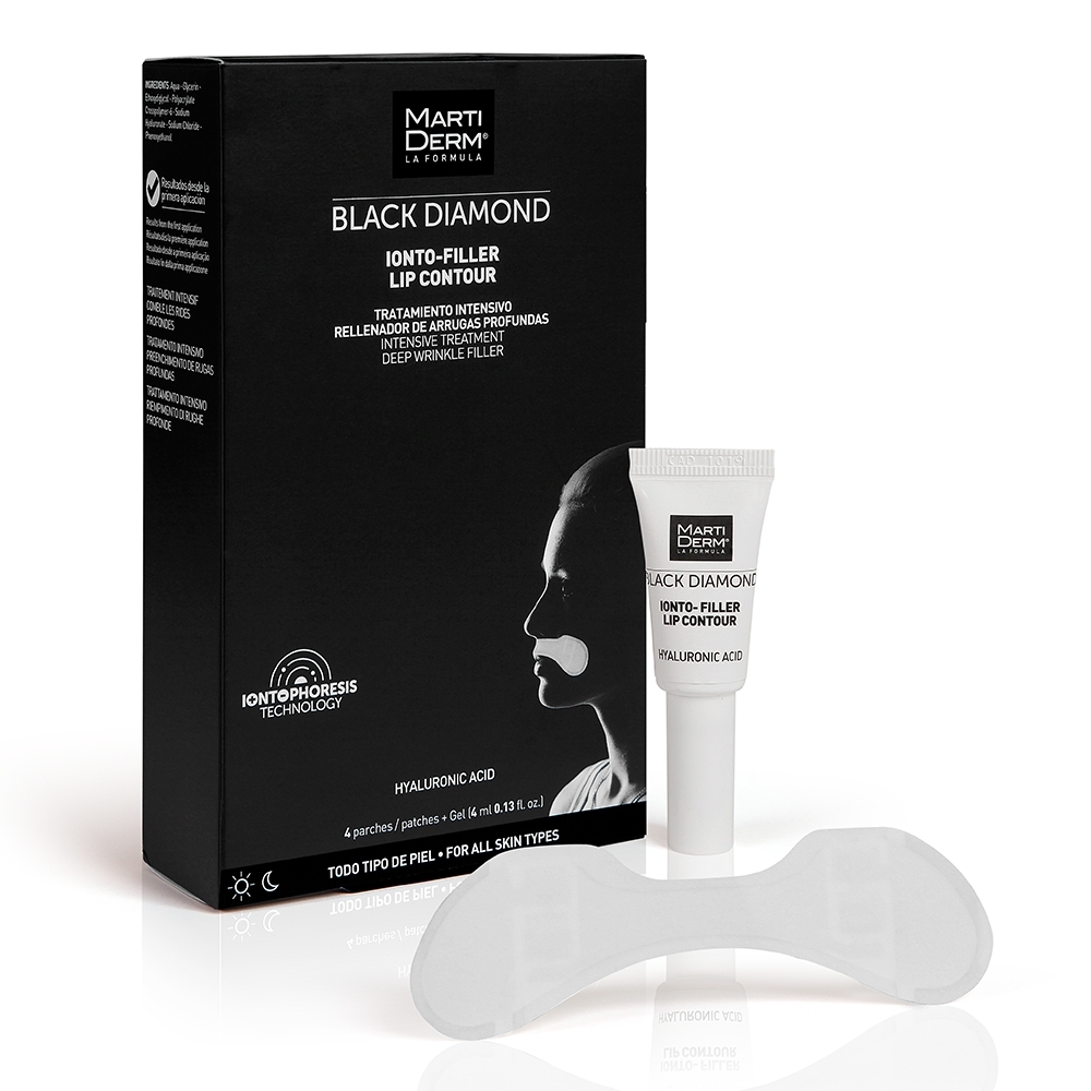 Martiderm - Black diamond - Ionto-Filler Lip Contour - 4 buste con 1 patch + tubetto da 4 ml