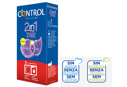 Control 2 in 1 Nature Touch&Fee Lube Profilattici 3 Pezzi