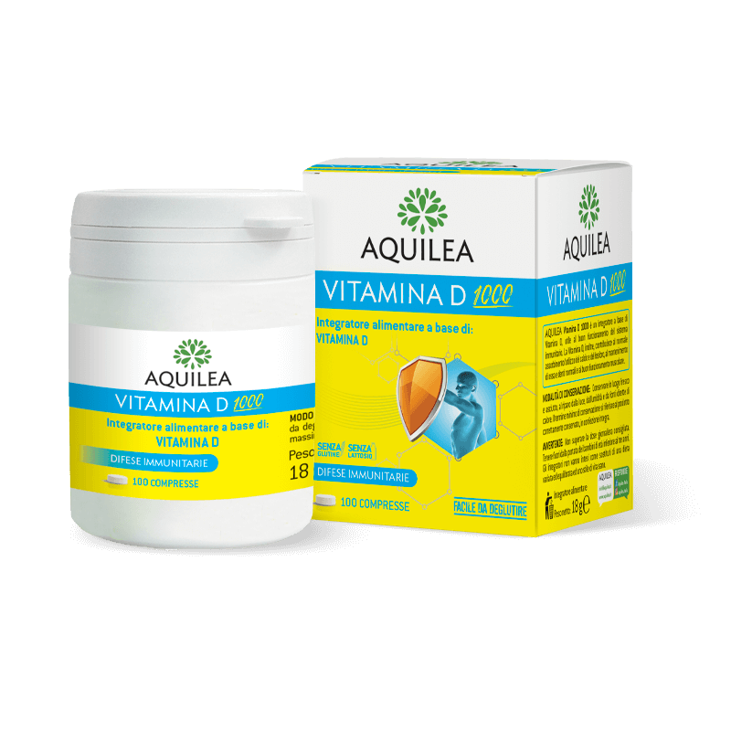 Aquilea Vitamina D 1000 Integratore Per il Sistema Immunitario 100 Compresse