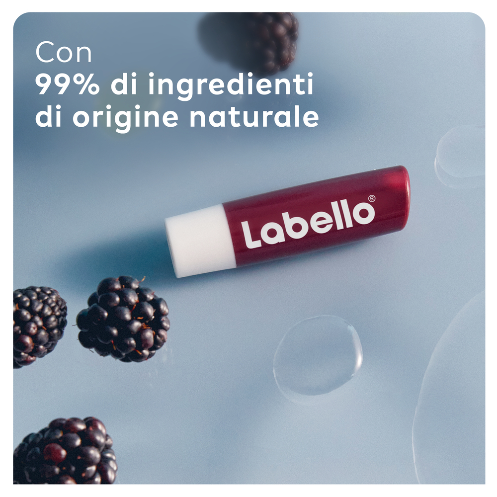 Labello Blackberry Shine 4.8 g, Burrocacao labbra colorato e idratante all'aroma di Mora