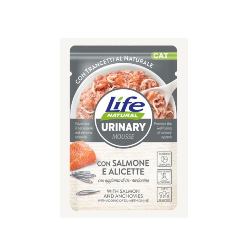 LIFEPETCARE LIFE GATTO URINARY MOUSSE SALMONE ALICETTE 70GR (bustina)