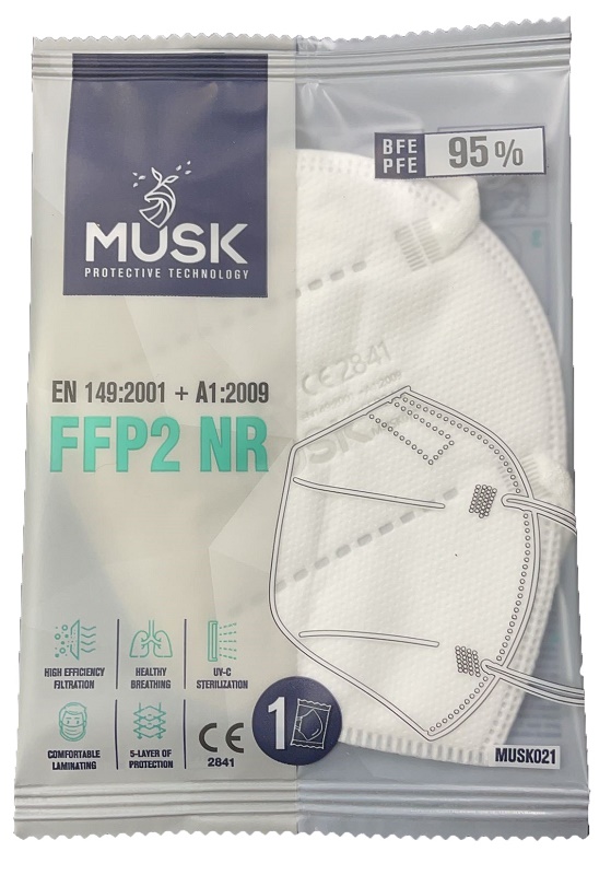 MUSK MASCHERINA FFP2 WHITE 1PZ