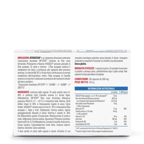 Aterostar Integratore Per Controllo Colesterolo 30 Capsule