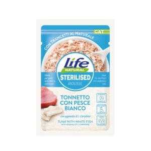 LIFEPETCARE LIFE GATTO STERILISED TONNETTO PESCE BIANCO 70GR (bustina)