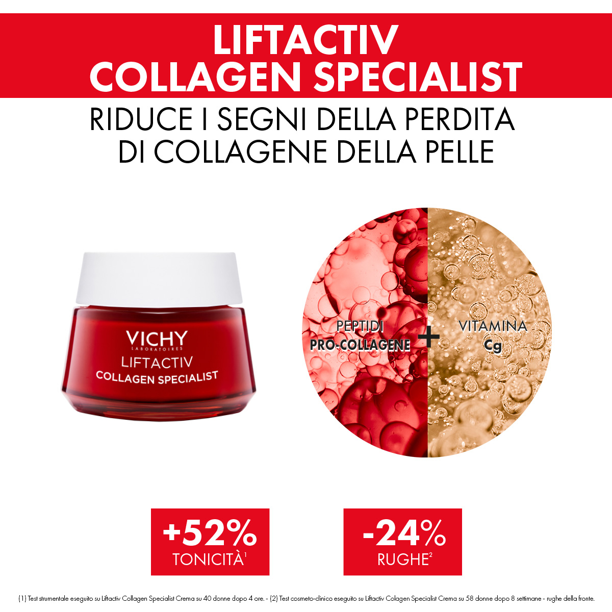 Vichy Cofanetto Regalo Natale Liftactiv Collagen Specialist Crema Giorno 50 ml + Liftactiv Collagen Specialist Crema Notte 50ml