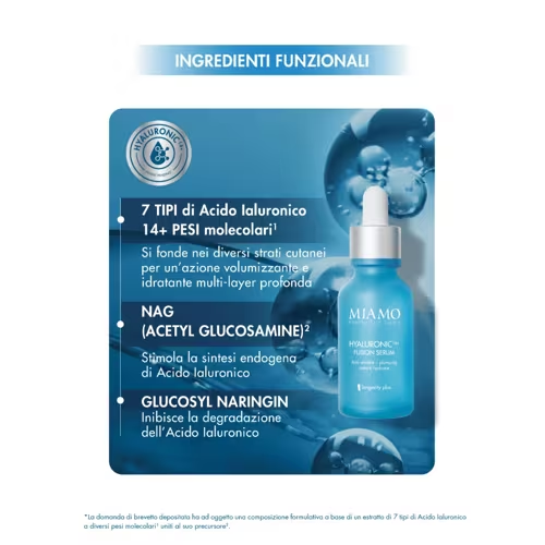 Miamo Protocollo Plump & Fill Anti-Rughe per Pelle Secca con Hyaluronic14+ Fusion Serum 30 + in Regalo Collagen Boost Intense 10 ml + Epigenage Shot
