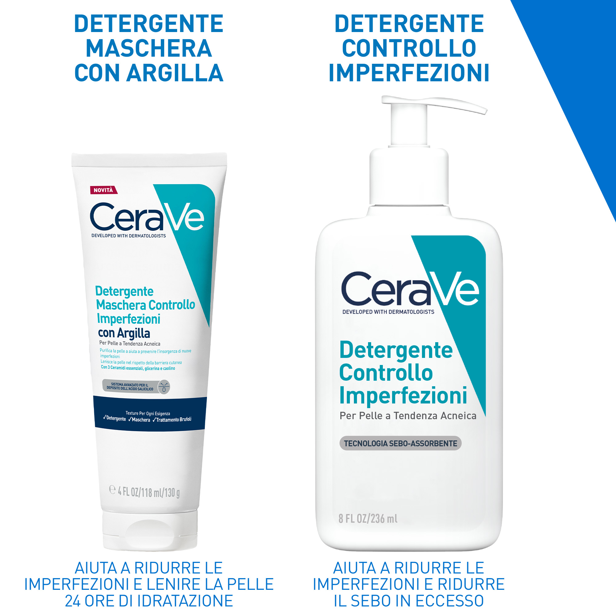 CeraVe - Detergente Maschera Controllo Imperfezioni Per Pelle A Tendenza Acneica 118 ml