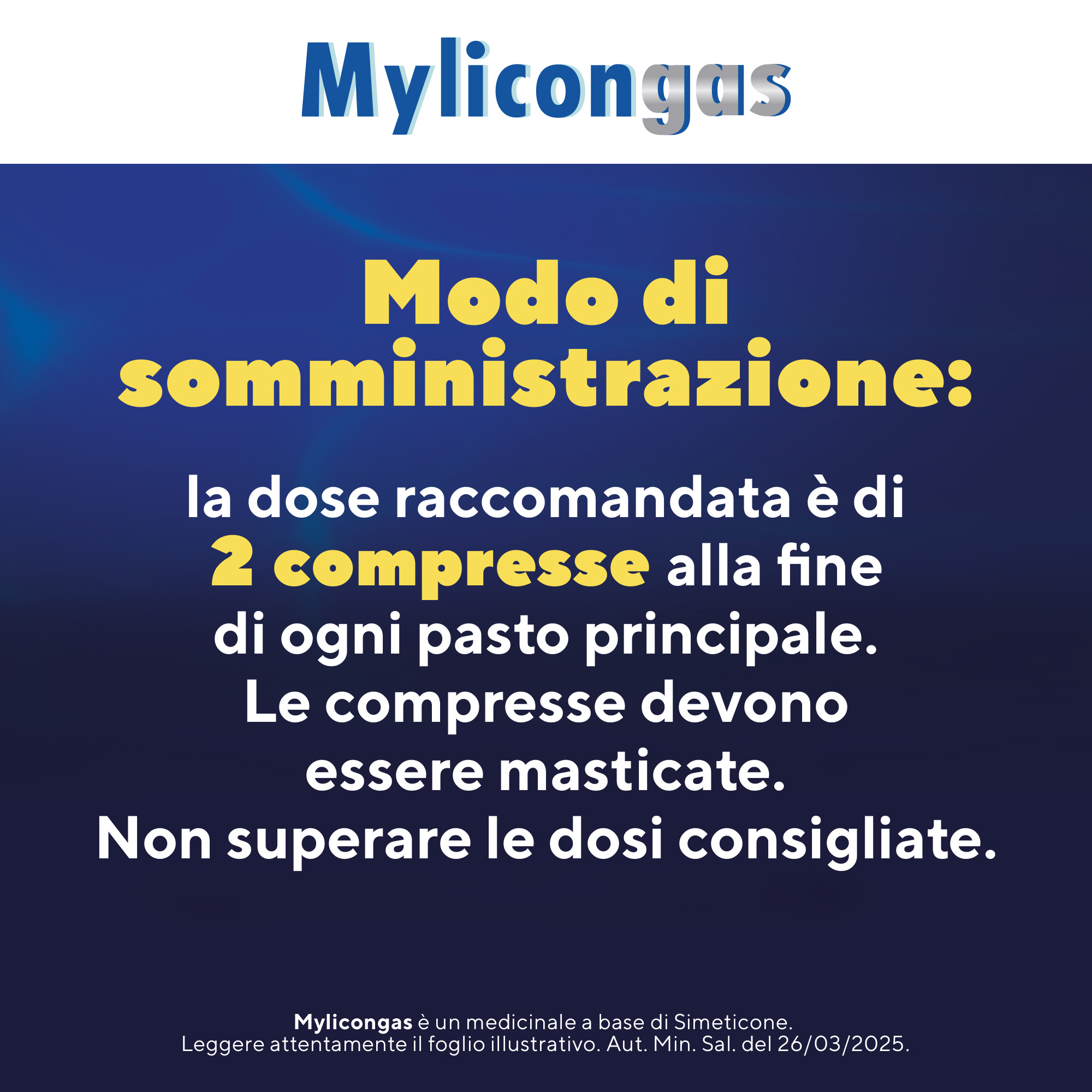 Mylicongas Aerofagia 50 Compresse per Flatulenza Meteorismo Gonfiore addominale
