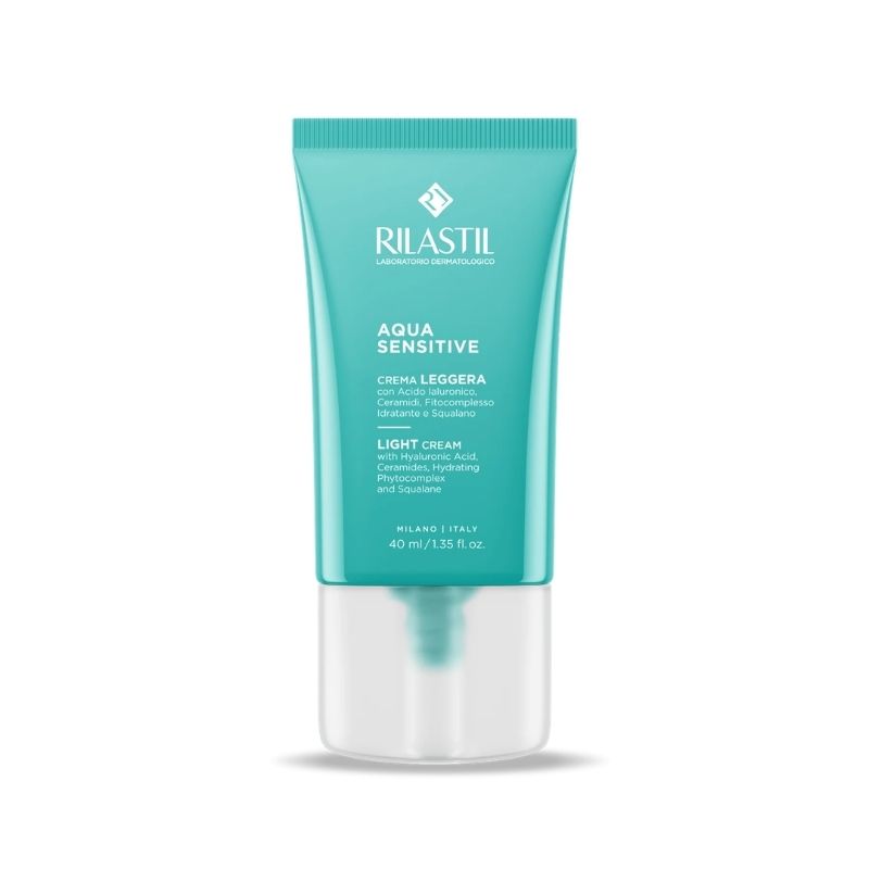 Rilastil Aqua Sensitive - Crema Leggera Idratante Con Acido Ialuronico 40 ml