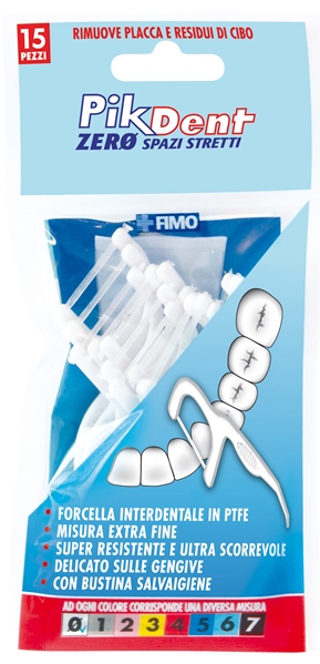 Fimo Pikdent Zero Forcelle Interdentali Spazi Stretti 15 Pezzi