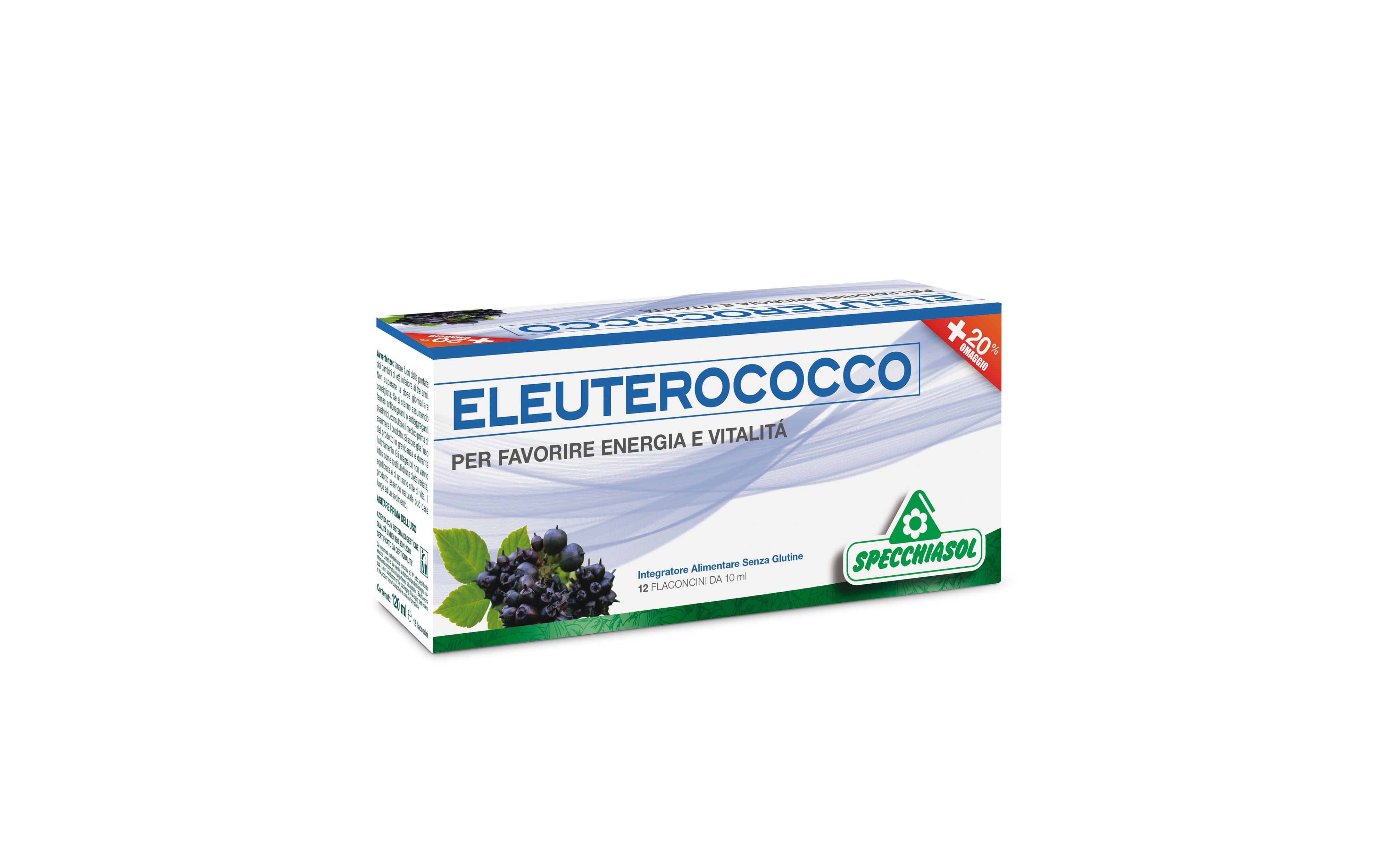 Specchiasol Eleuterococco Integratore Energia e Vitalità 12 Flaconcini