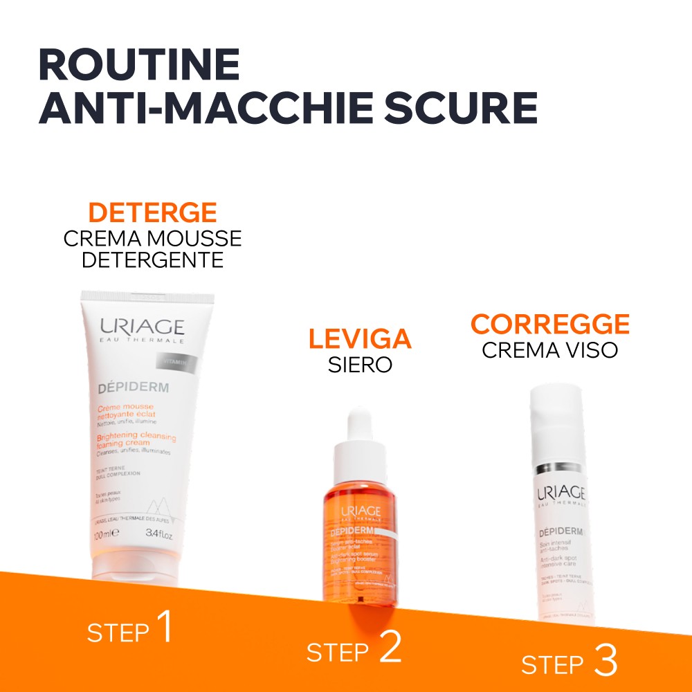Uriage Dépiderm - Crema Mousse Detergente Illuminante Anti-Macchie Viso 100 ml