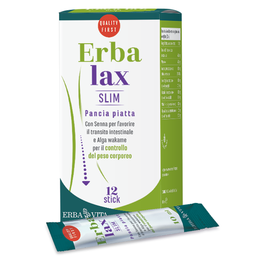 Erba Vita Erbalax Slim Pancia Piatta Integratore Dimagrante 12 Stick