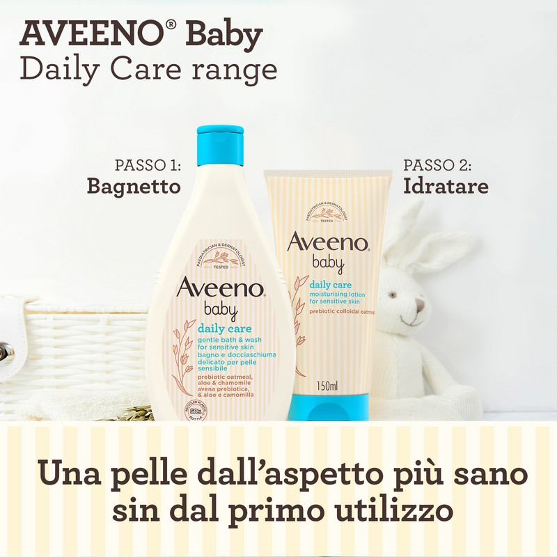 Aveeno Baby Daily Care Crema Idratante 150 ml, Crema bambini e neonati con Avena Colloidale