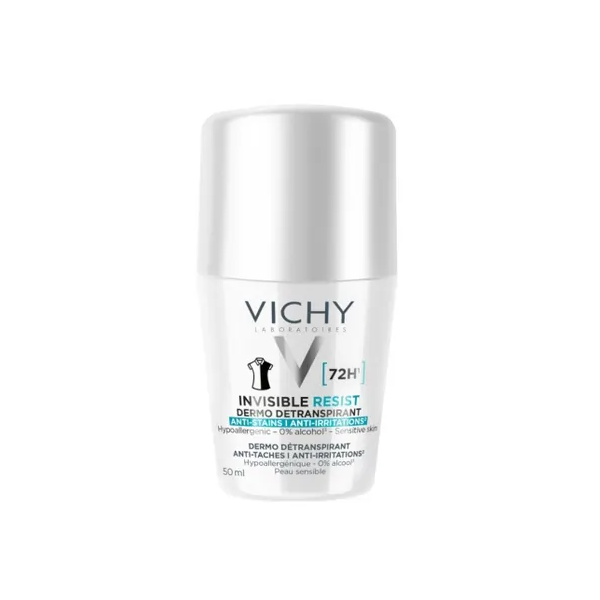 Vichy DeodoranteInvisibile - Roll-on anti-macchie, per donna 50 ml efficace per 72 ore