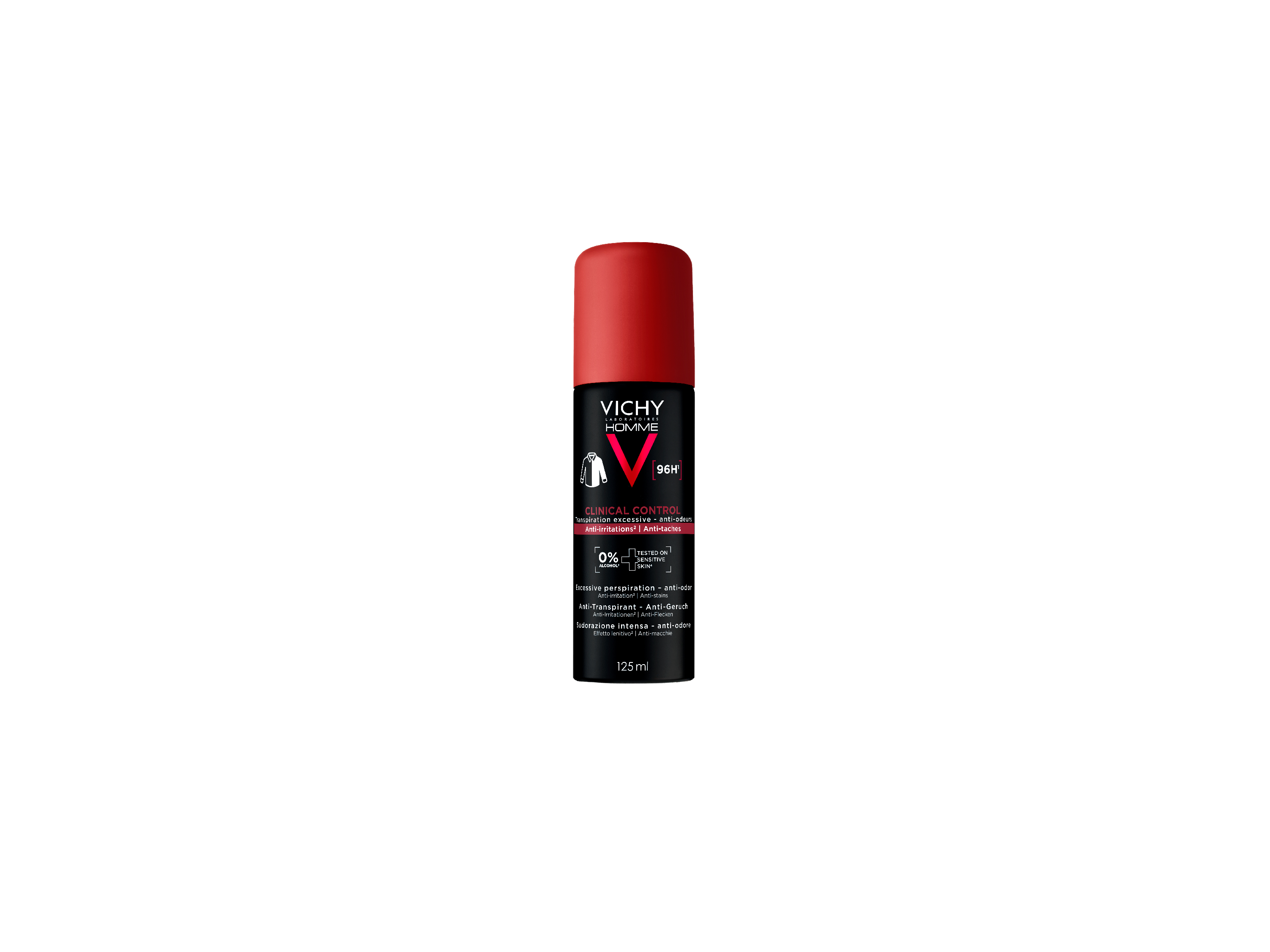 Vichy Homme Clinical Control 96H - Deodorante Aerosol Anti-Traspirante 125 ml