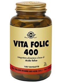 Solgar Vita Folic 400 Integratore Acido Folico 100 Tavolette