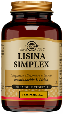 LISINA SIMPLEX 50CPS VEG SOLGAR
