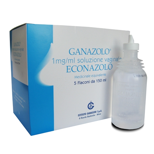 Ganazolo Econazolo Antimicotico 5 Lavande Vaginali 150 ml + 5 Cannule