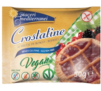 Piaceri Mediterranei Crostatine Ai Frutti di Bosco Vegan Senza Glutine 50 g
