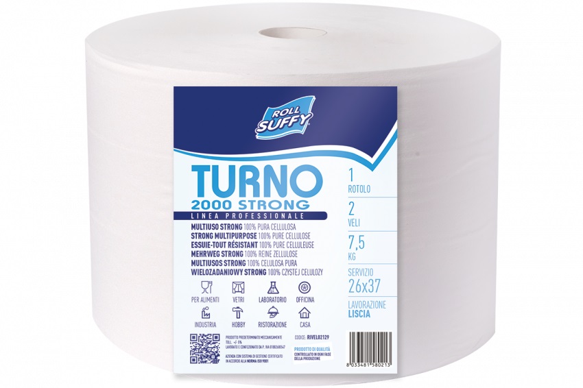 ROTOLO CARTA TURNO STRONG 7,5KG 2 VELI CAD. - REALCARTA