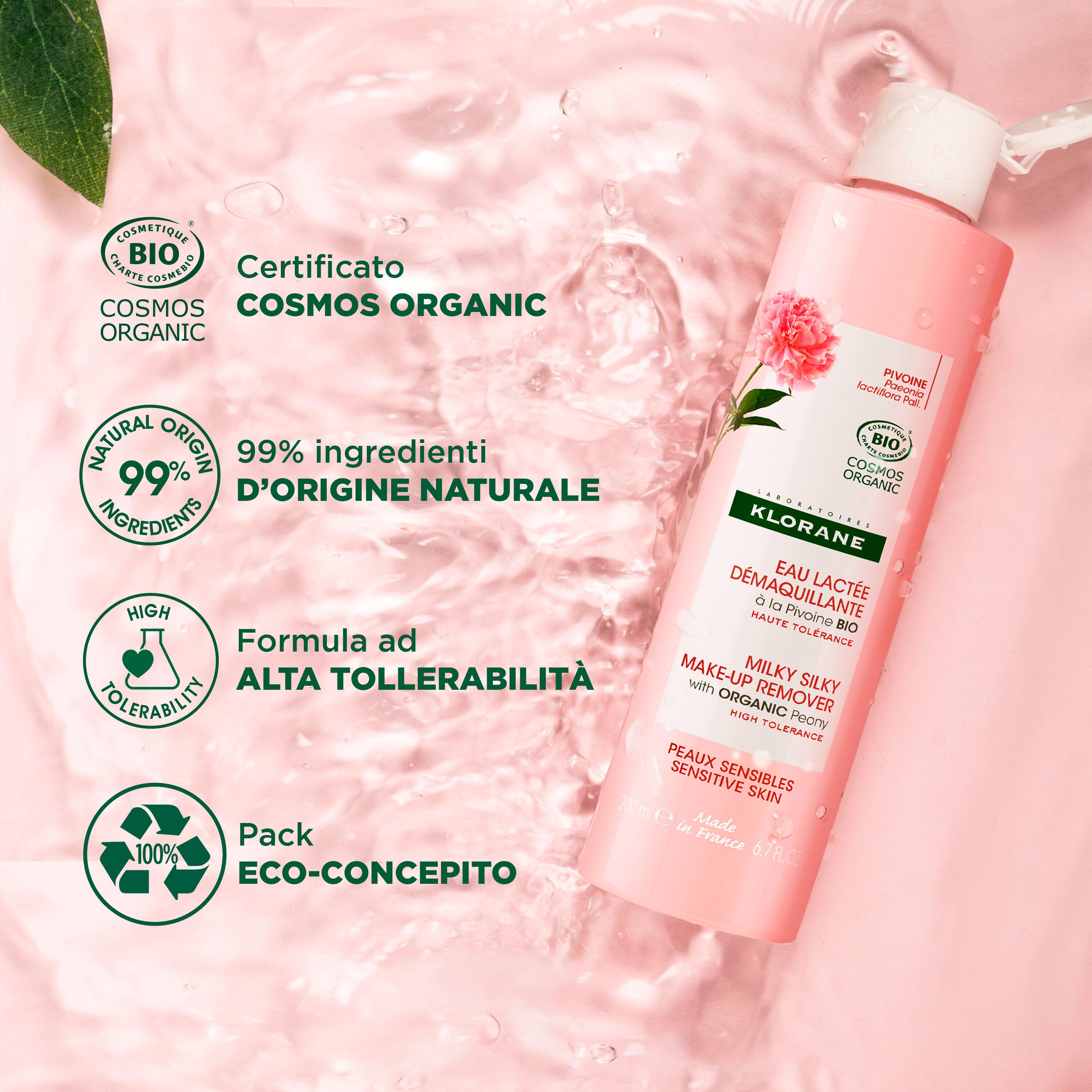 Klorane - Acqua Latte Struccante Alla Peonia Bio Per Pelle Sensibile 200 ml
