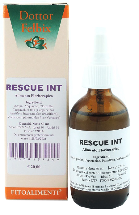Rescue INT Spray Rimedio Calmante Floriterapico 50 ml