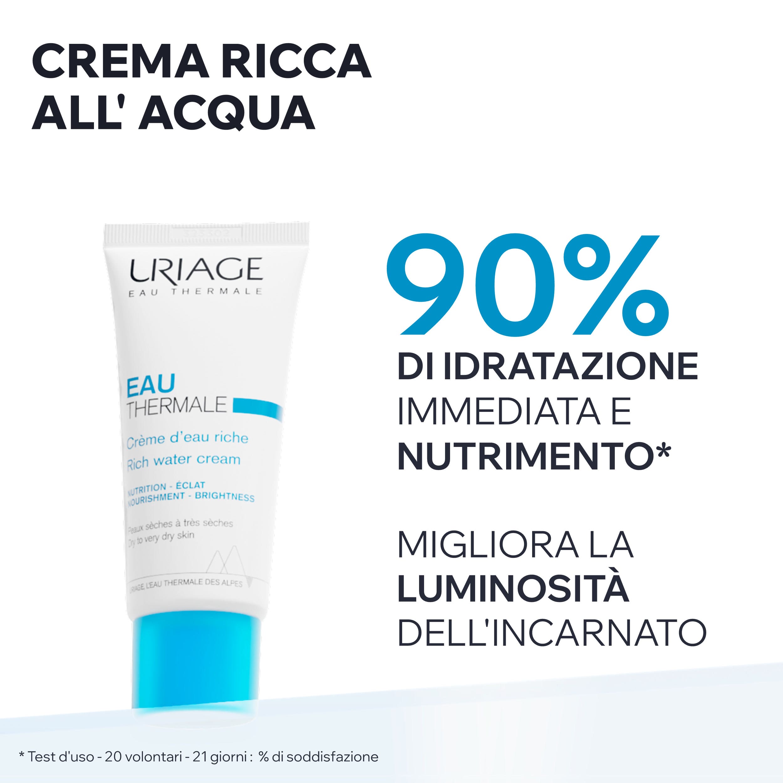Uriage Eau Thermale - Crema Idratante Intensiva Viso Per Pelle Secca E Sensibile 40 ml
