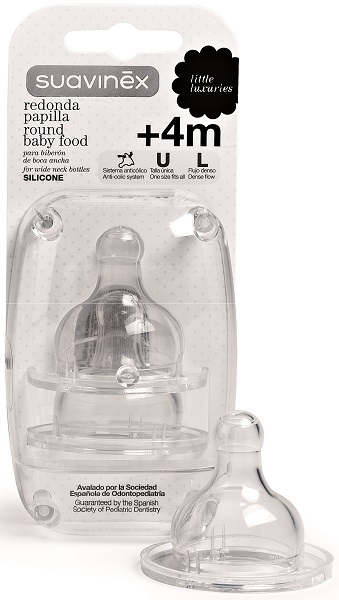 SUAVINEX TETT PAPP SIL +4M 2PZ