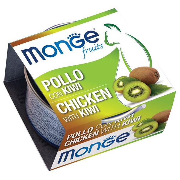 MONGE FRUITS POLLO C/KIWI 80G