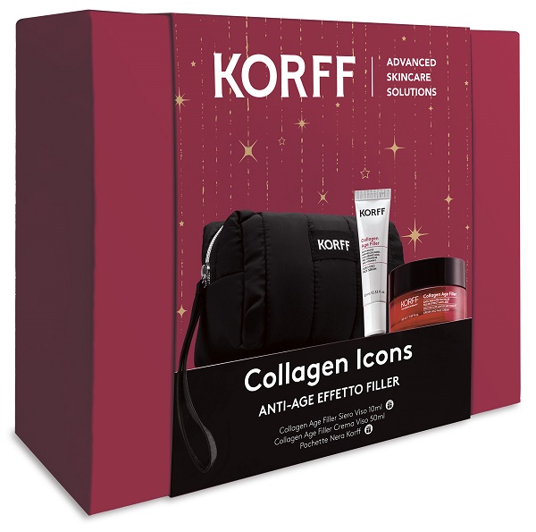 Korff Cofanetto Collagen Icons Anti-Age Effetto Filler Siero Viso 10ml + Crema Viso 50ml