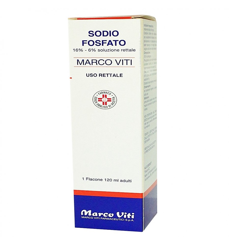 Sodio Fosfato Marco Viti 16%-6%Soluzione Rettale Adulti Flacone 120 ml