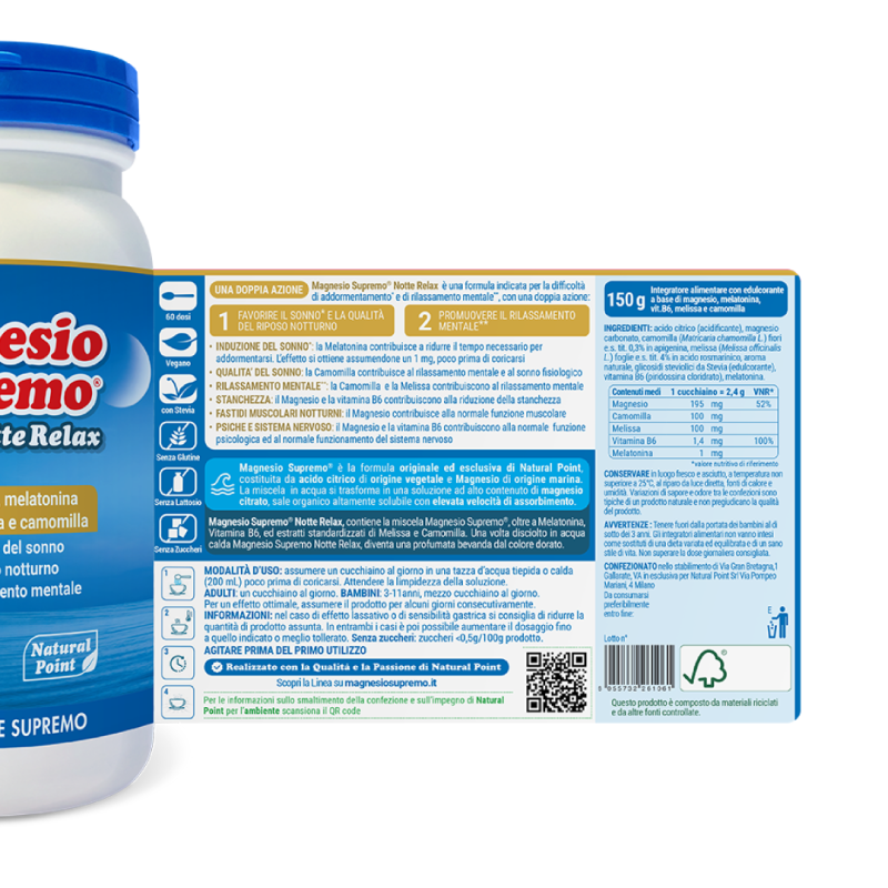 MAGNESIO SUPREMO NOTTE RELAX 150G