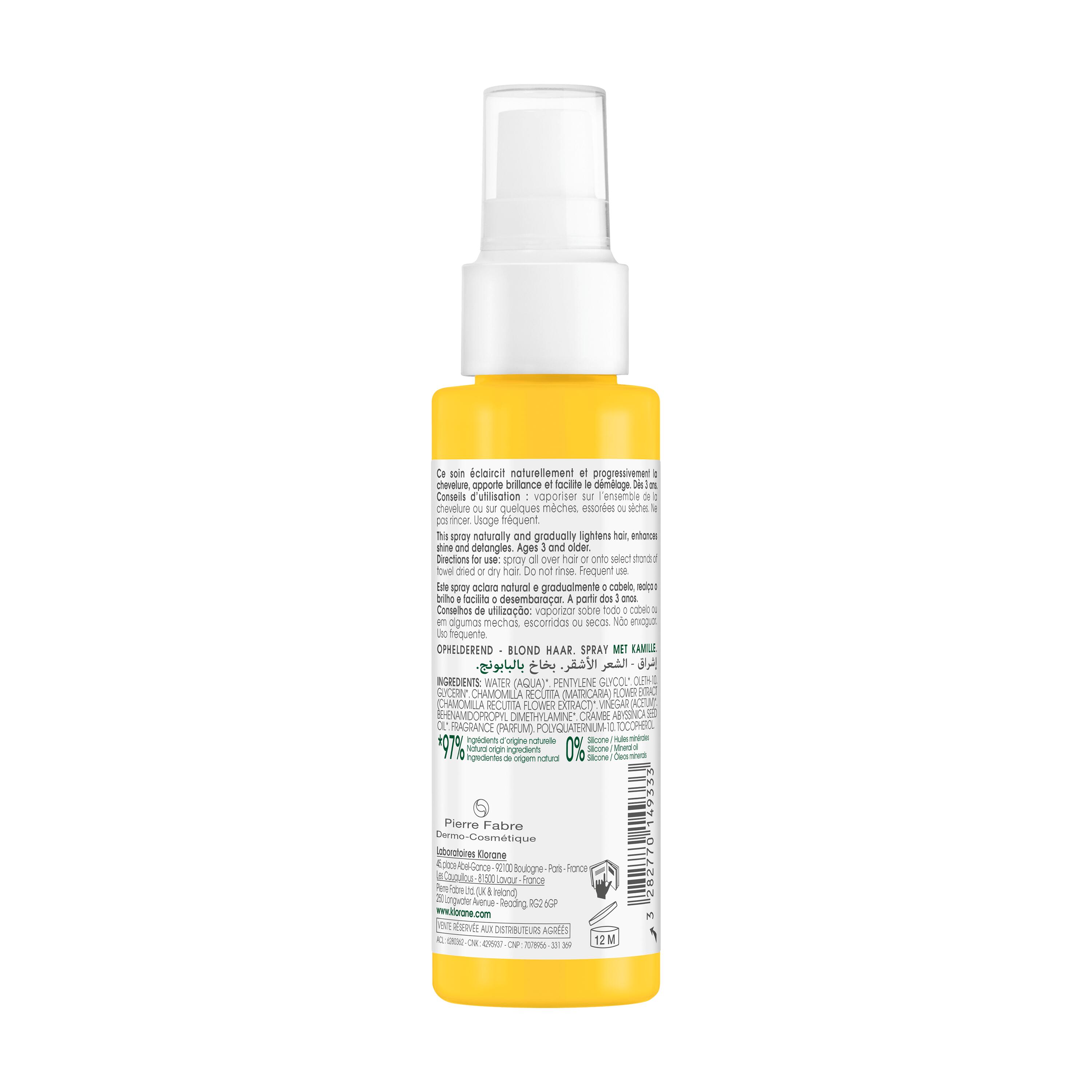 Klorane - Spray Alla Camomilla Illuminante Per Capelli 100 ml