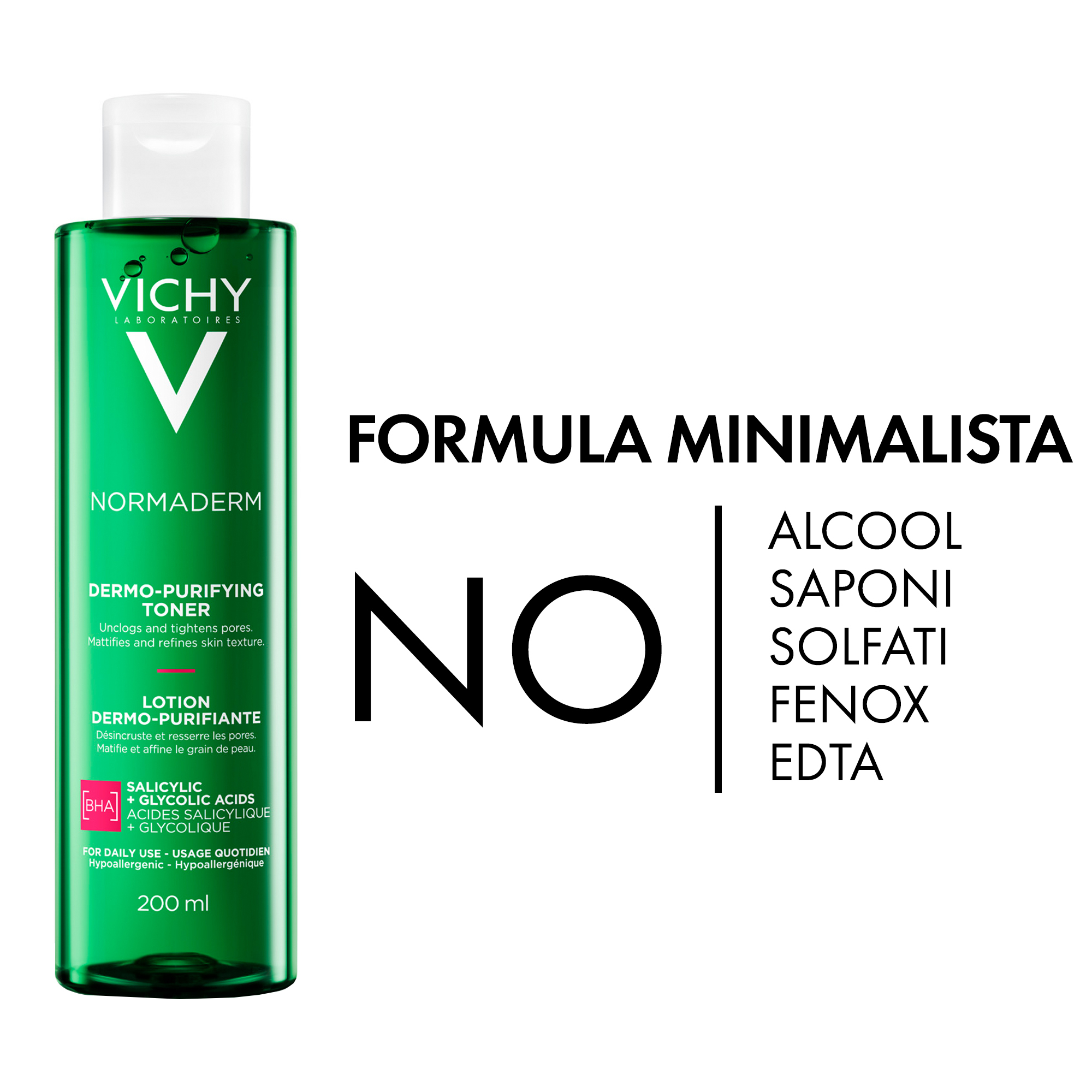 Vichy Normaderm Tonico Astringente Purificante per pelli grasse a tendenza acneica 200 ml