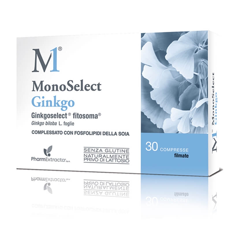 Monoselect Ginkgo Integratore Circolazione Sanguigna 30 Compresse