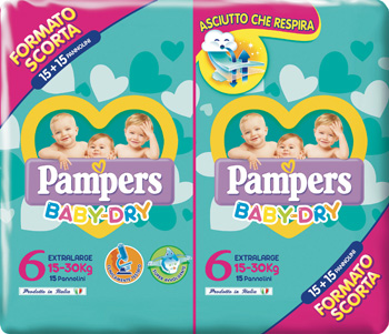 PAMPERS BABY DRYDUO DWCT XLX30