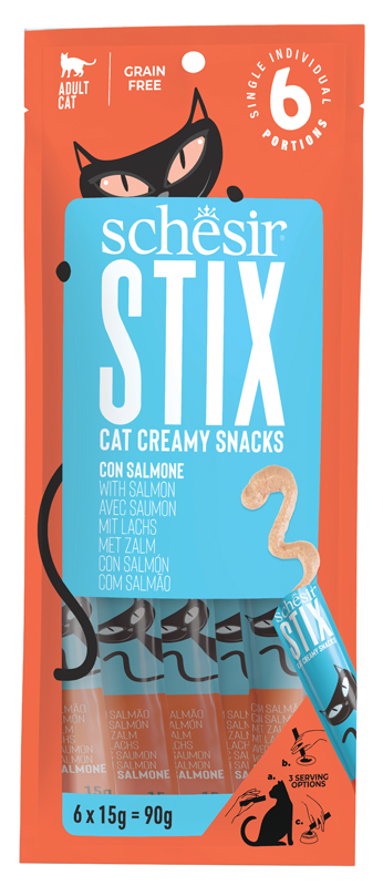 SCHESIR CAT STIX SALMONE 6PZ
