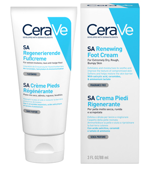 CeraVe Crema Piedi Rigenerante Pelle molto secca e danneggiata con acido salicilico 88 ml
