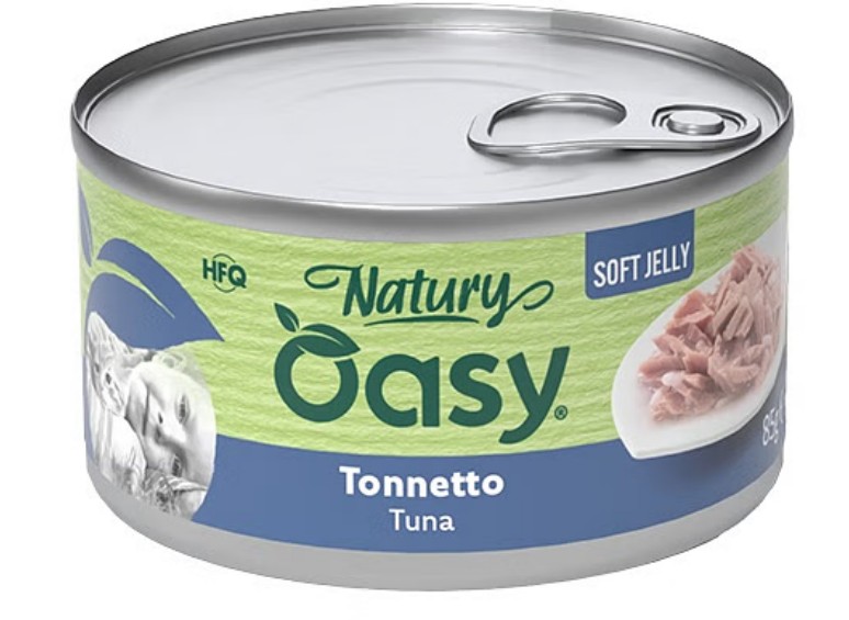 OASY GATTO NATURY SOFT JELLY TONNETTO 150GR (lattina)