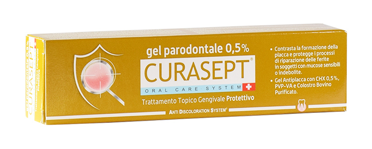Curasept Gel Parodontale Protettivo 0,5% per contrastare la formazione della placca 30ml