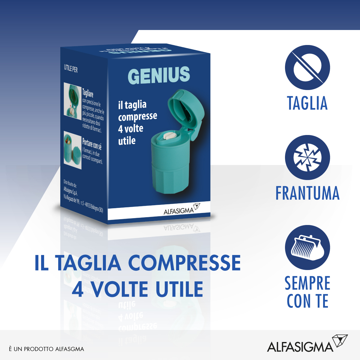 Genius Il Taglia Porta Frantuma Pillole