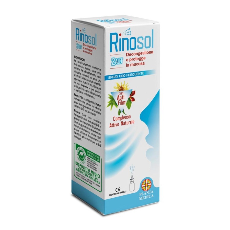 Rinosol 2ACT Spray Nasale Decongestionante 15 ml