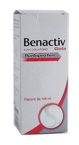 BENACTIV GOLA  COLLUTORIO 160 ML per mal di gola 