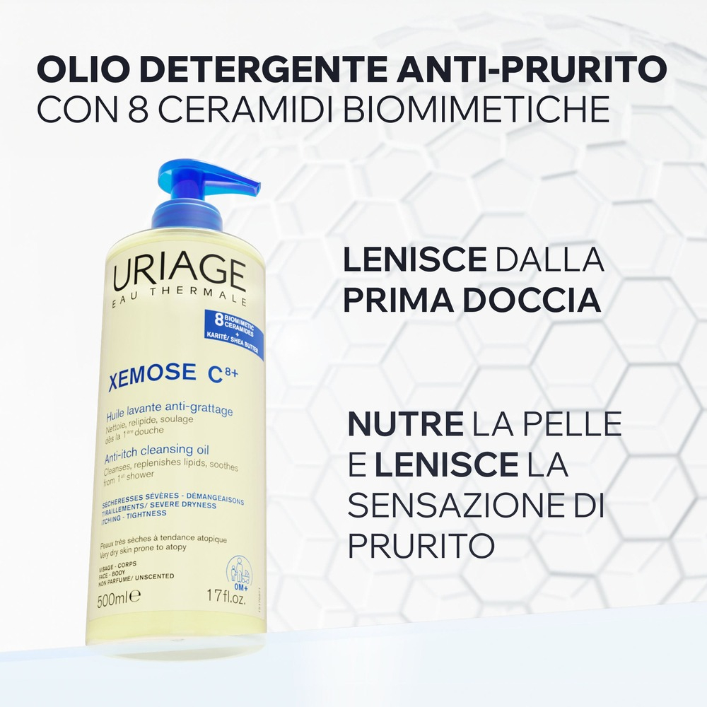 Uriage - Xémose C8+ - Olio Lavante Antiprurito Viso E Corpo 500 ml